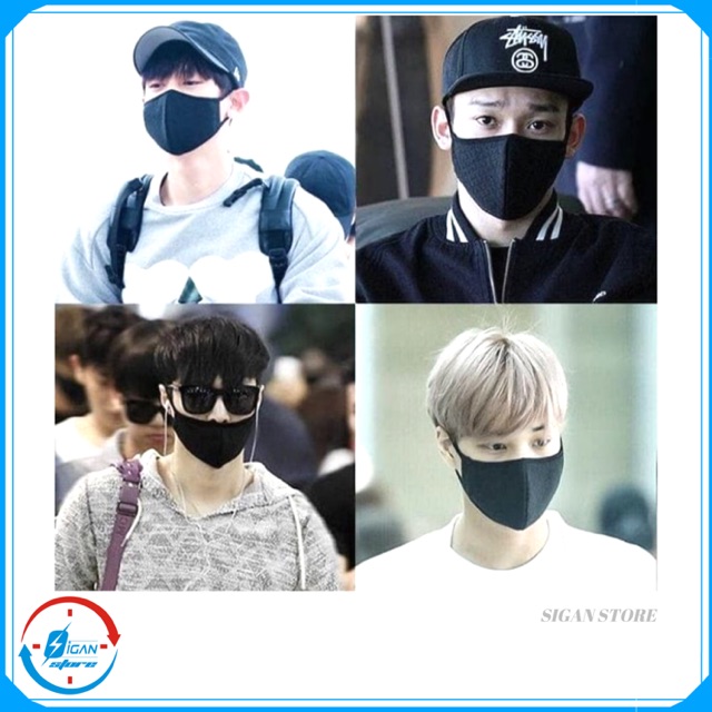 Masker Kain Anti Debu Polos KPOP Import Korea