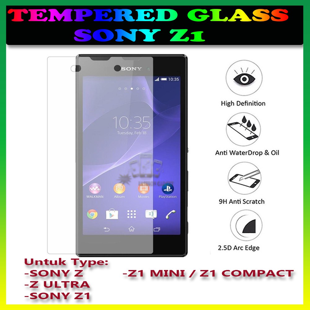 TEMPERED GLASS SONY XPERIA Z SONY Z ULTRA SONY Z1 SONY Z1 MINI / SONY Z1 COMPACT ANTI GORES KACA TEMPER GLASS - CLEAR