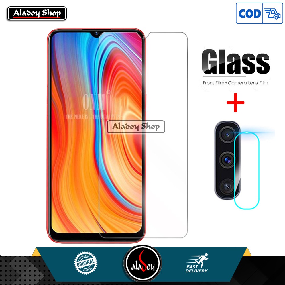 PROMO Tempered Glass Layar Clear Free Tempered Glass Back Lens Camera REALME C3