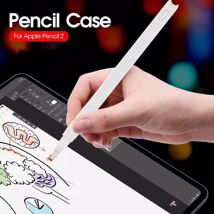 TBI Soft Silicon Case For Apple Pencil 2 Stylus Pen Protective Cover Pouch