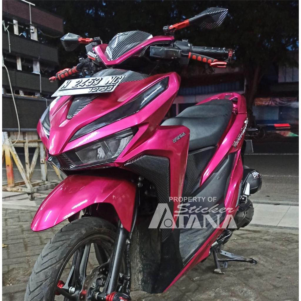 Skotlet Pink Metalik Scotlet Candy Stiker Paint Sticker Meteran Decal Roll Sepeda Motor Matic Mobil