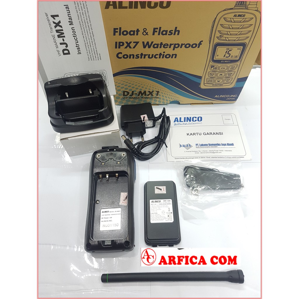 ALINCO DJ-MX1 JUAL HT MARINE ALINCO DJ MX1 DJMX1 DJ MX 1 VHF ORIGINAL