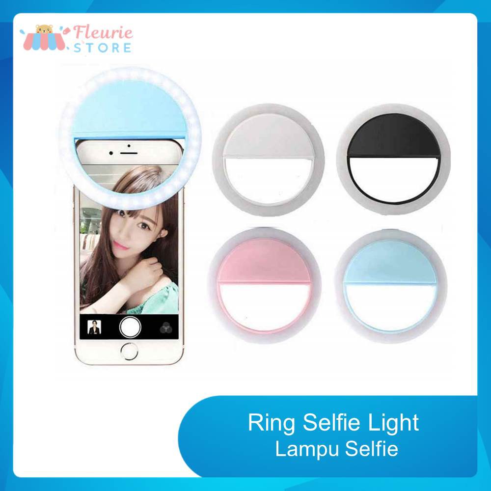 Ring Selfie Light - Lampu Selfie Ring Bulat -  Selfie Lamp Flashlight