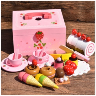 

MOTHER GARDEN WOODEN STRAWBERRY ICE CREAM BOX PRETEND TOYS - mainan ma Limited