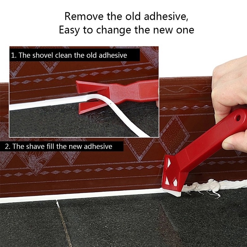 2 Pcs/Set Handmade Mini Tile Cleaner Tools/ Scraper Surface Glue Residual Shovel/ Glass Plastic Spatula/ Floor Tile Surface Cracks Cleaner Utility