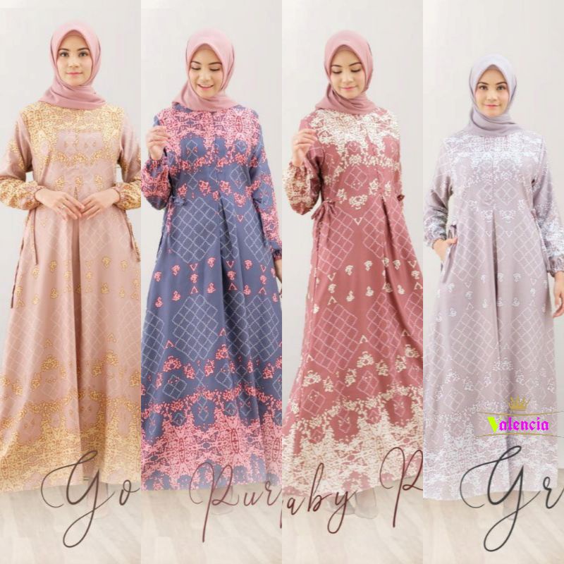 Gamis Shella Alaztha - Gamis Maxmara Lux  Premium Dress Wanita Busui Party Dress Fashion Kekinian Muslim Kekinian LD 115 cm Free Masker