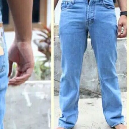  Boyfriend  Jeans Tebal Celana  Wanita hitam navy  blue 