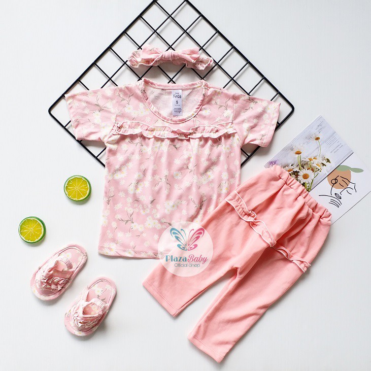 Plazababyku MX TRUE SET SANDAL setelan bayi motif bunga yang lucu free headband + sandal PART2