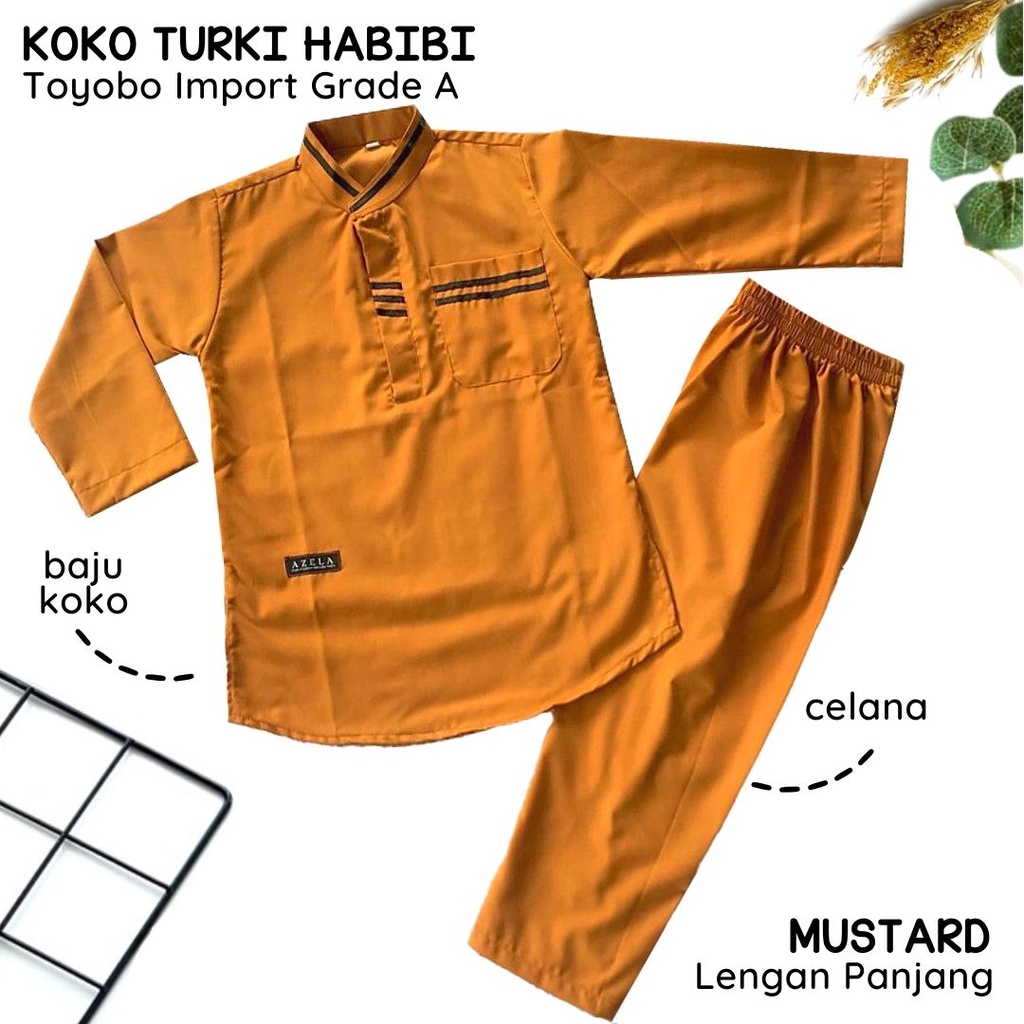 Baju Setelan Koko Anak Turki Umur 3-12 Tahun Lengan Pendek Set Koko Anak Premium ORIGINAL