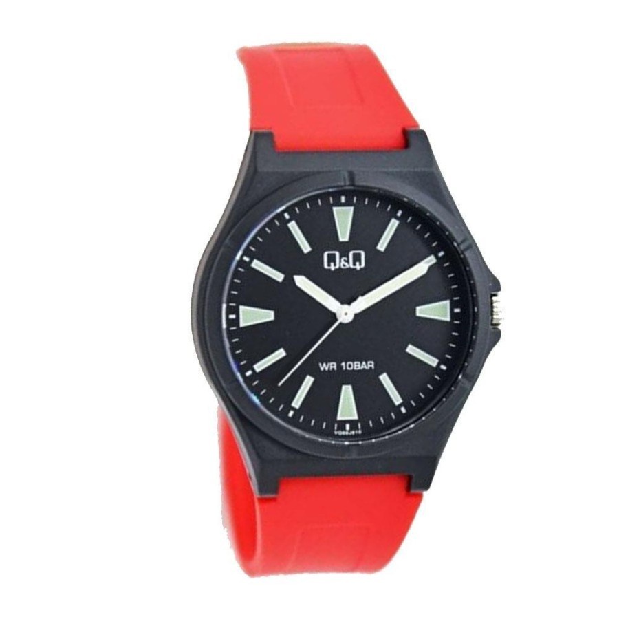 Jam Tangan Pria Sporty Jarum Luminus Rubber Analog Original Q&amp;Q QNQ QQ VQ66 VQ66J Series