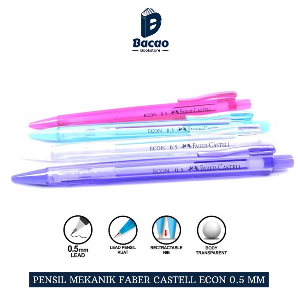 

Pensil Mekanik Faber Castell 0.5 Econ Mekanik 134212 - HARGA SATUAN