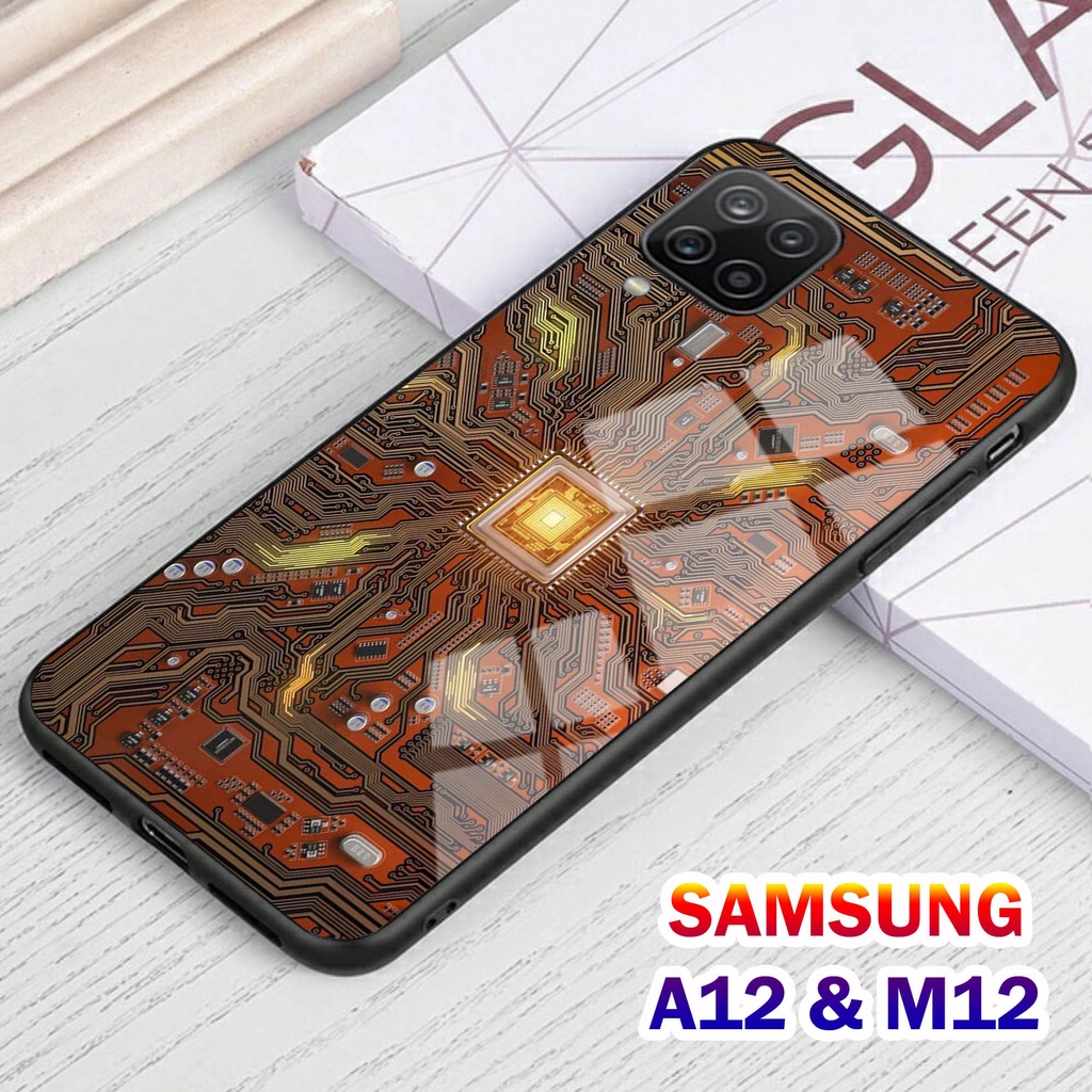 Softcase Glass Kaca SAMSUNG A12 , M12 - Casing HP SAMSUNG A12 , M12 [ S07 ].