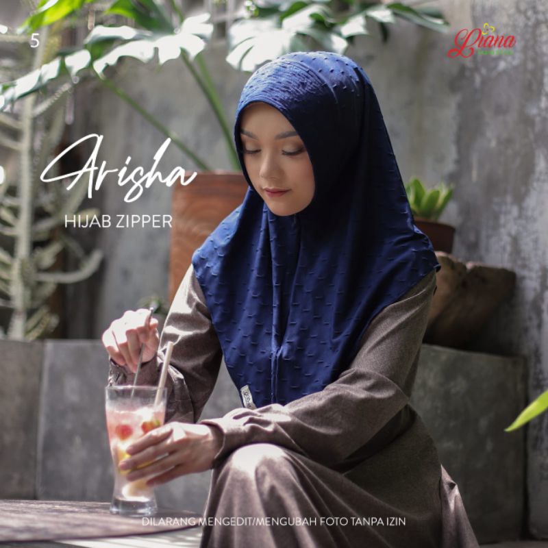 Jilbab Bergo Instan Zipper Starda Arisha 101 Ori Liana-1