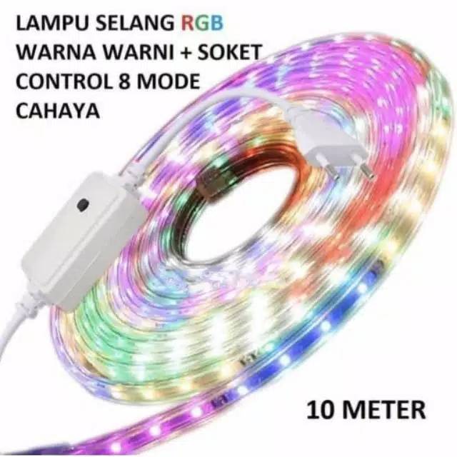 Lampu LED strip Selang RGB 2835 SMD Rope Light warna warni