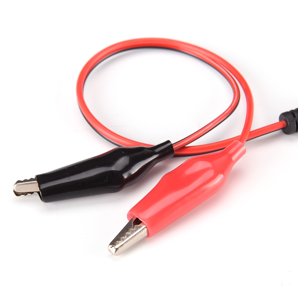 {LUCKID}Hot Sale DC 5.5mm x 2.1mm DC Female/Male Jack Connector to 2 Alligator Clip Power Cable A