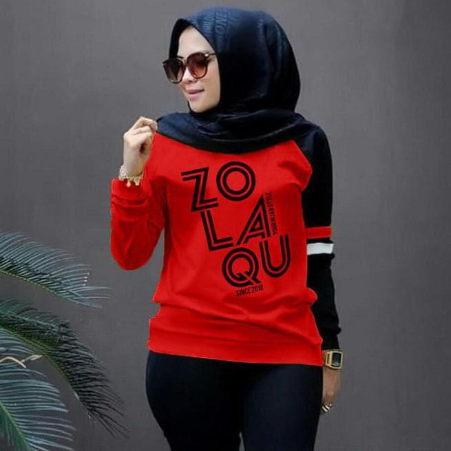 Terbaik kaos atasan wanita tangan panjang - kaos wanita zolaqu TERMURAH . . .