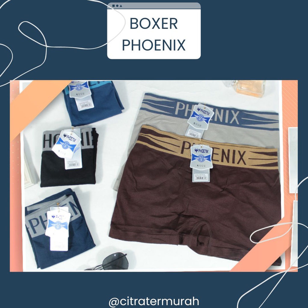 Celana Boxer Pria Premium Bahan Rajut CD Brief Celana Dalam Boxer Pria Celana Pendek Pria Phoenix Premium Best Quality Best Seller