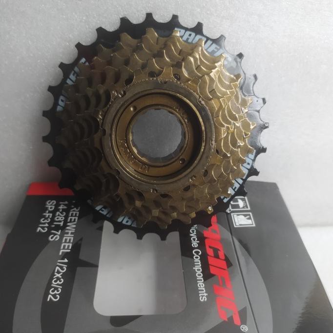 Diskon Sprocket 7 Speed Ulir Drat Pacific 14-28T Diskon