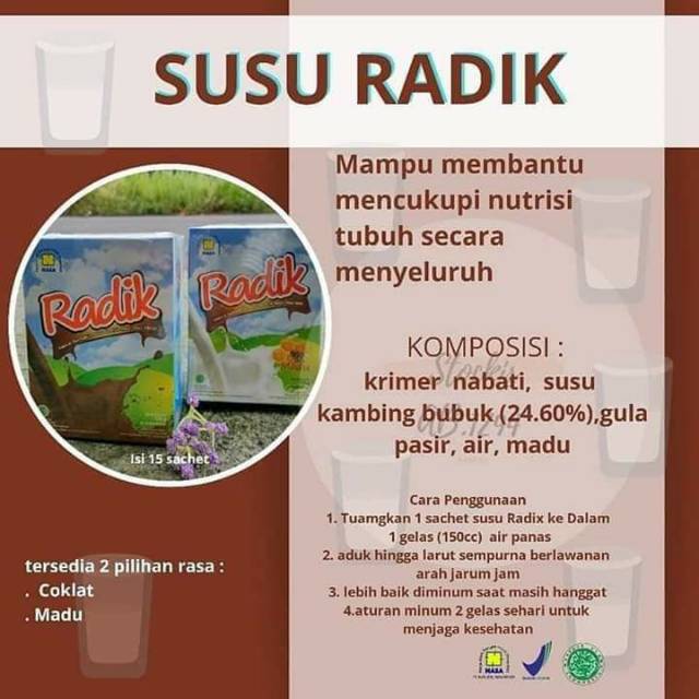 

Susu Kambing Etawa Murni Radix Gm Natural Nasa Original