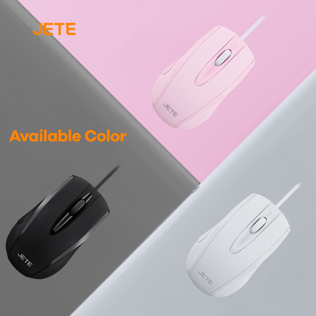 Wired Mouse JETE MO2 1000 DPI Ergonomis Design - Garansi 2 Tahun