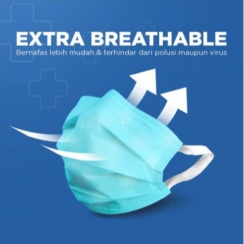 1pak Isi 5 pcs / 10 pcs Masker BAGUS Surgical Mask Medis Bedah Muka Wajah Dewasa 3Ply 3 ply 3 lapis