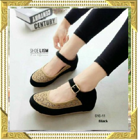 PROMO GROSIR sepatu kerja wanita hitam formal dinas casual perempuan keren best kilap kantor jk101