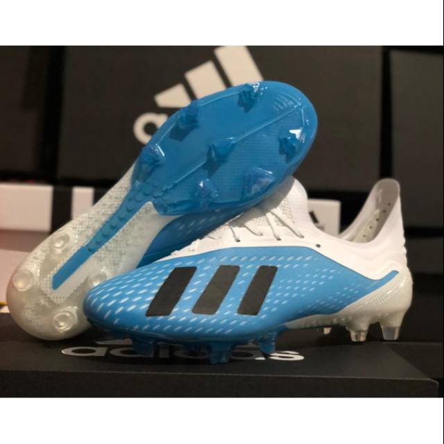 Sepatu Bola Adidas X 18.1 White Blue 