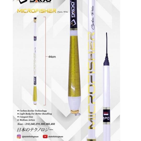 KTS TEGEK DAIDO MICROFISHER 44CM BAHAN CARBON KEVLAR FN0