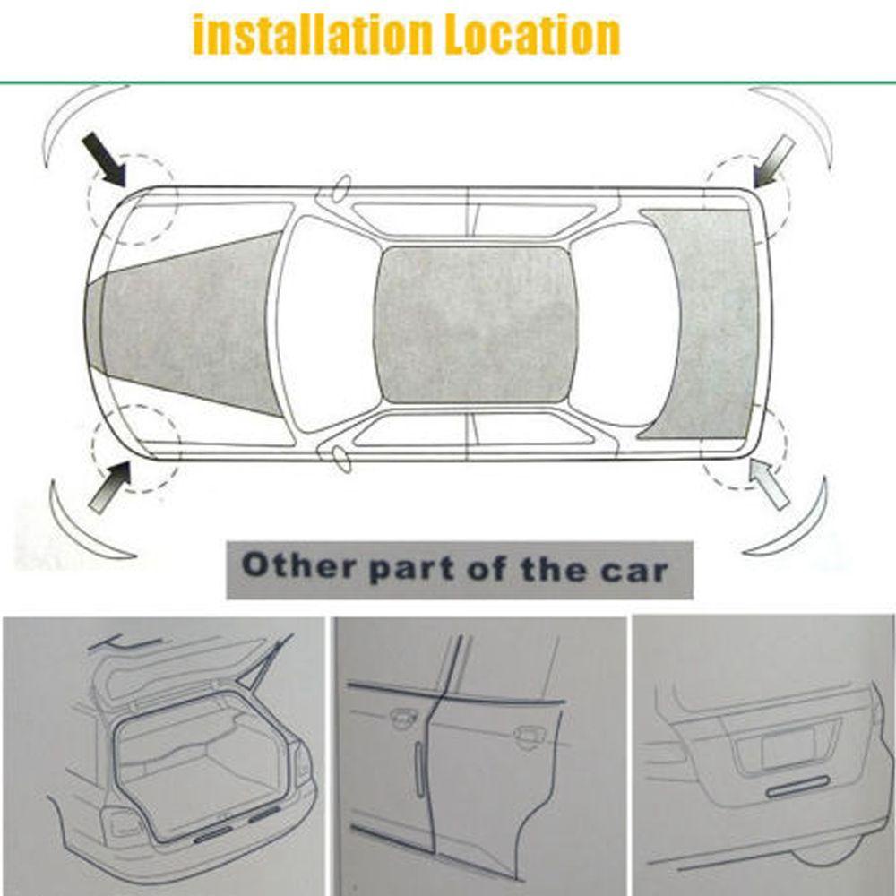 Nanas 2Pcs Strip Bumper Mobil Pelindung Karet Praktis Scratch Guard