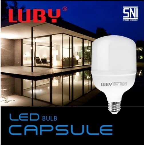 Lampu LED LUBY Capsule Cahaya Putih 5w 10w 14w 18w 28w 38w 45w 50w Watt MURAH 5 10 14 18 28 38 45 50