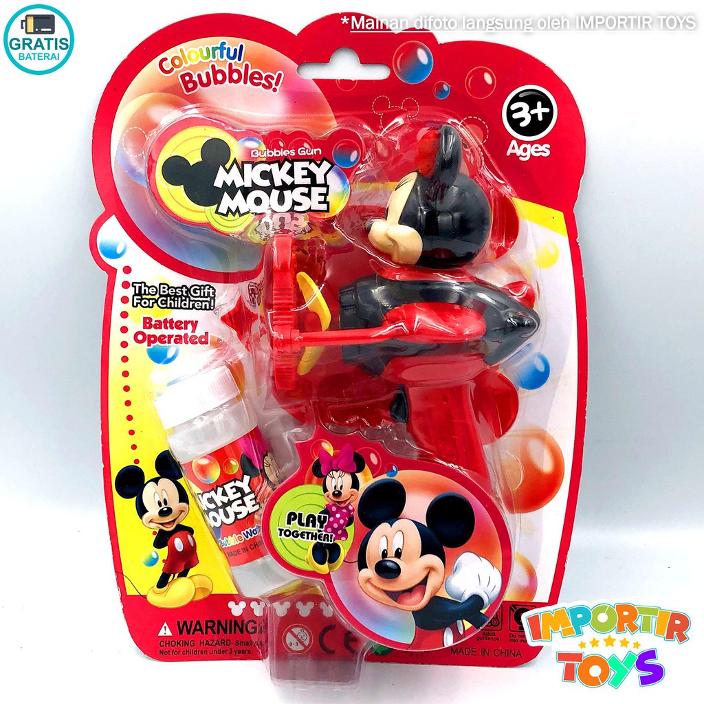 Mainan Mickey Mouse Water Bubble GUN FREE BATRE &quot;Minnie Mouse Version&quot;