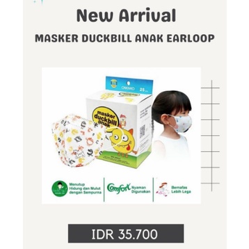 Onemed Masker Duckbill Anak 3ply 1 box isi 25 pcs