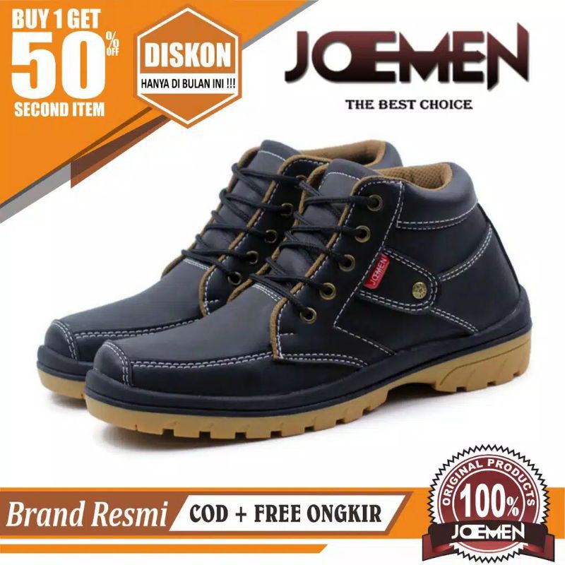 SEPATU KULIT PRIA BOOT JOEMEN ORIGINAL IMPORT TRENDI FASHION