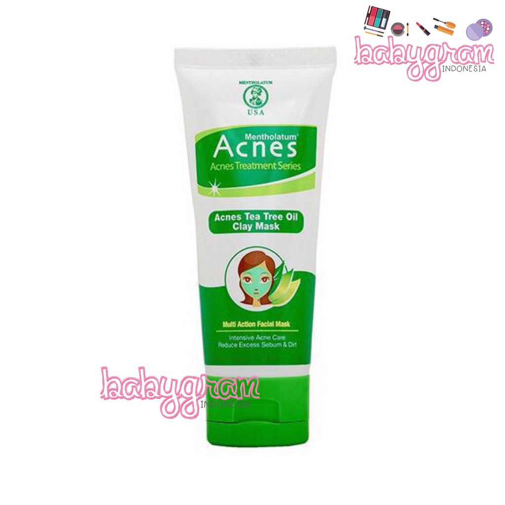 Acnes Tea Tree Oil Clay Mask 50g Masker Wajah Jerawat Oil Control Muka Rohto