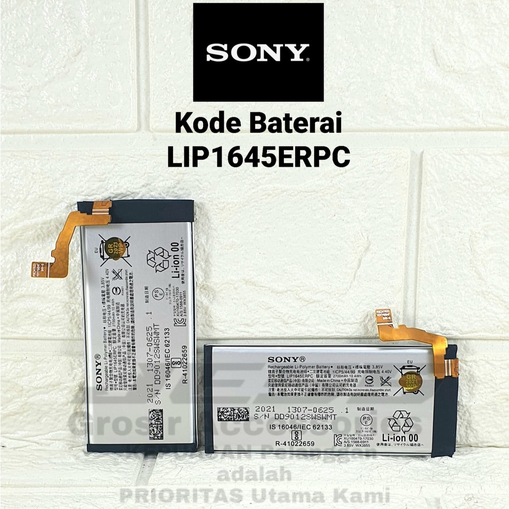 Baterai SONY Xperia XZ1 - G8341 - G8342 - G8343 - XZ1 Dual - Docomo SOV36 - SO-01K - F8341 - F8342 Kode Battery LIP1645ERPC / LIS1645ERPC