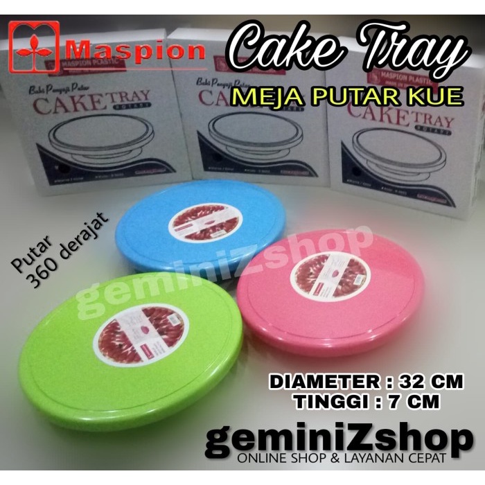 

KUE-PENGHIAS-ALAT- MASPION CAKE TRAY / MEJA PUTAR KUE BIRU -ALAT-PENGHIAS-KUE.