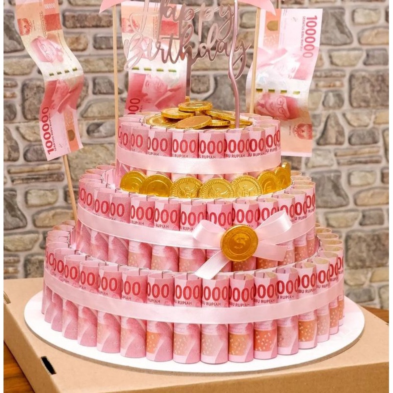 

Hampers Paket Hadiah Lebaran Money Cake 100