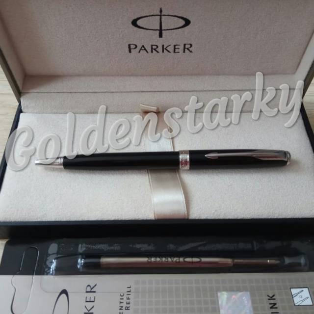 

Paket 1 Klik: 1pcs Parker Sonnet LQ Black CT Ballpoint + 1pcs Refill Ballpoint