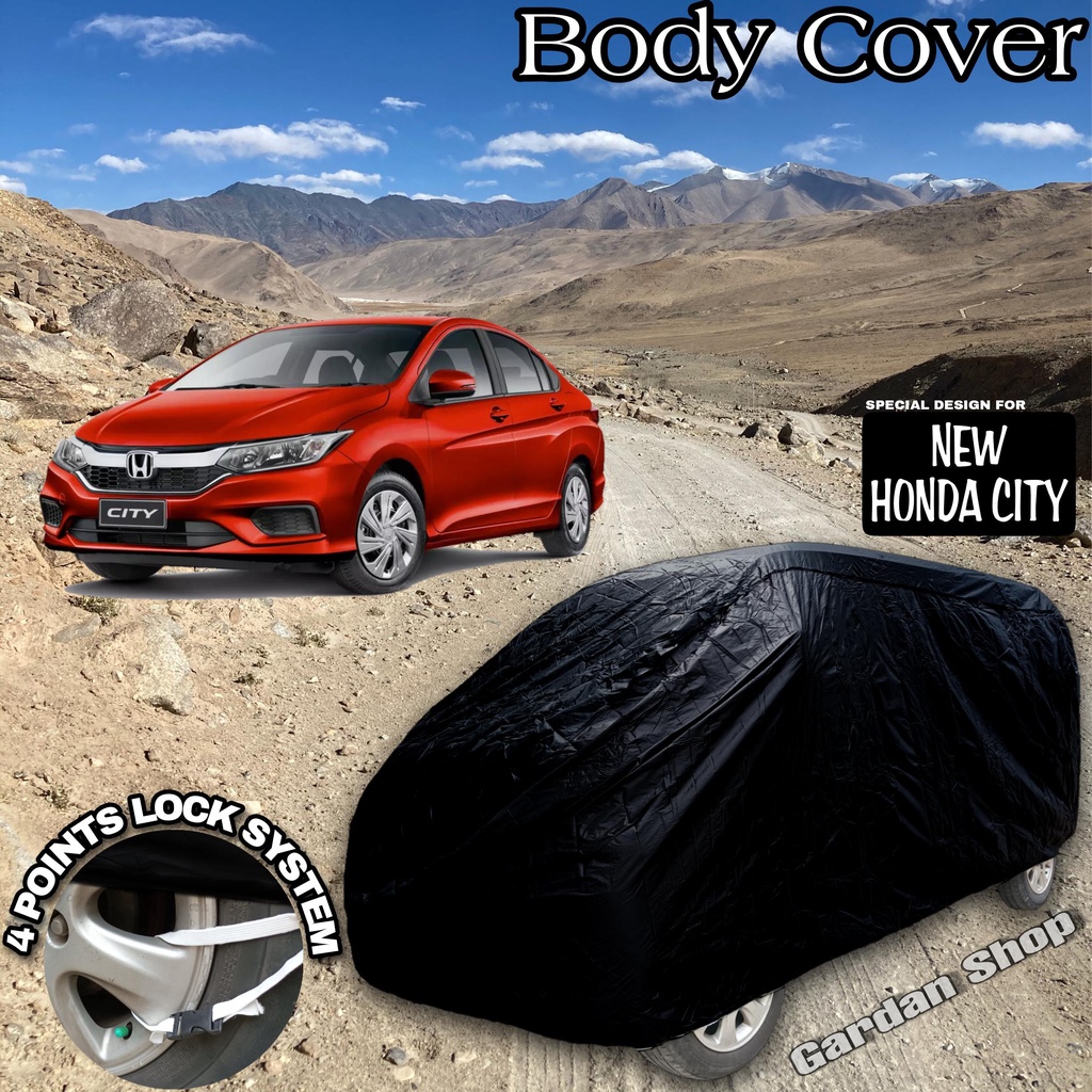 Sarung Mobil NEW HONDA CITY Hitam POLOS Body Cover New Honda City Full Black