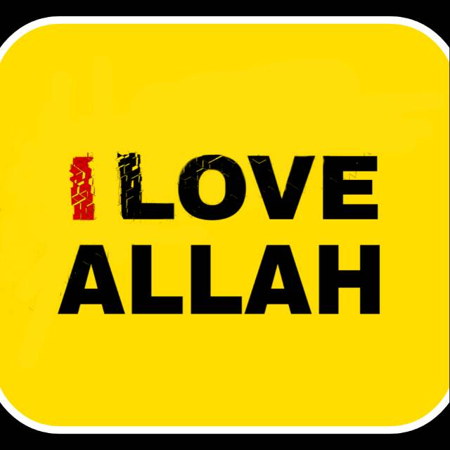 Stiker dakwah Islami ilove allah