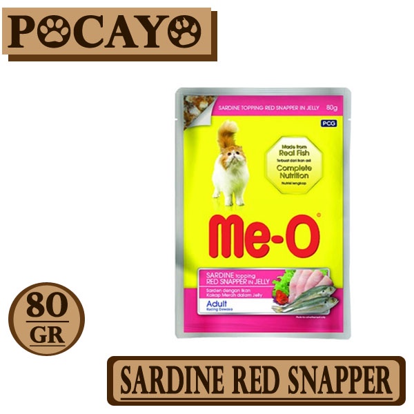 Meo Pouch Adult Sardine Red Snapper 80gr