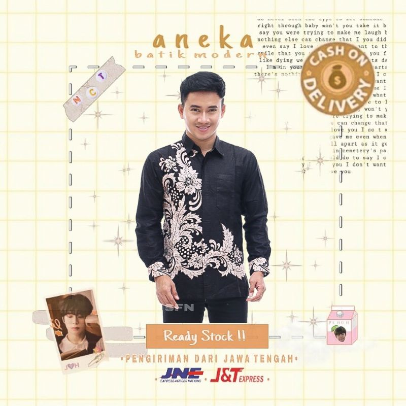 ATASAN KEMEJA BATIK COWOK BIG SIZE JUMBO M L XL XXL FORMAL CASUAL OFFICE SERAGAM BATIK KONDANGAN HAJ