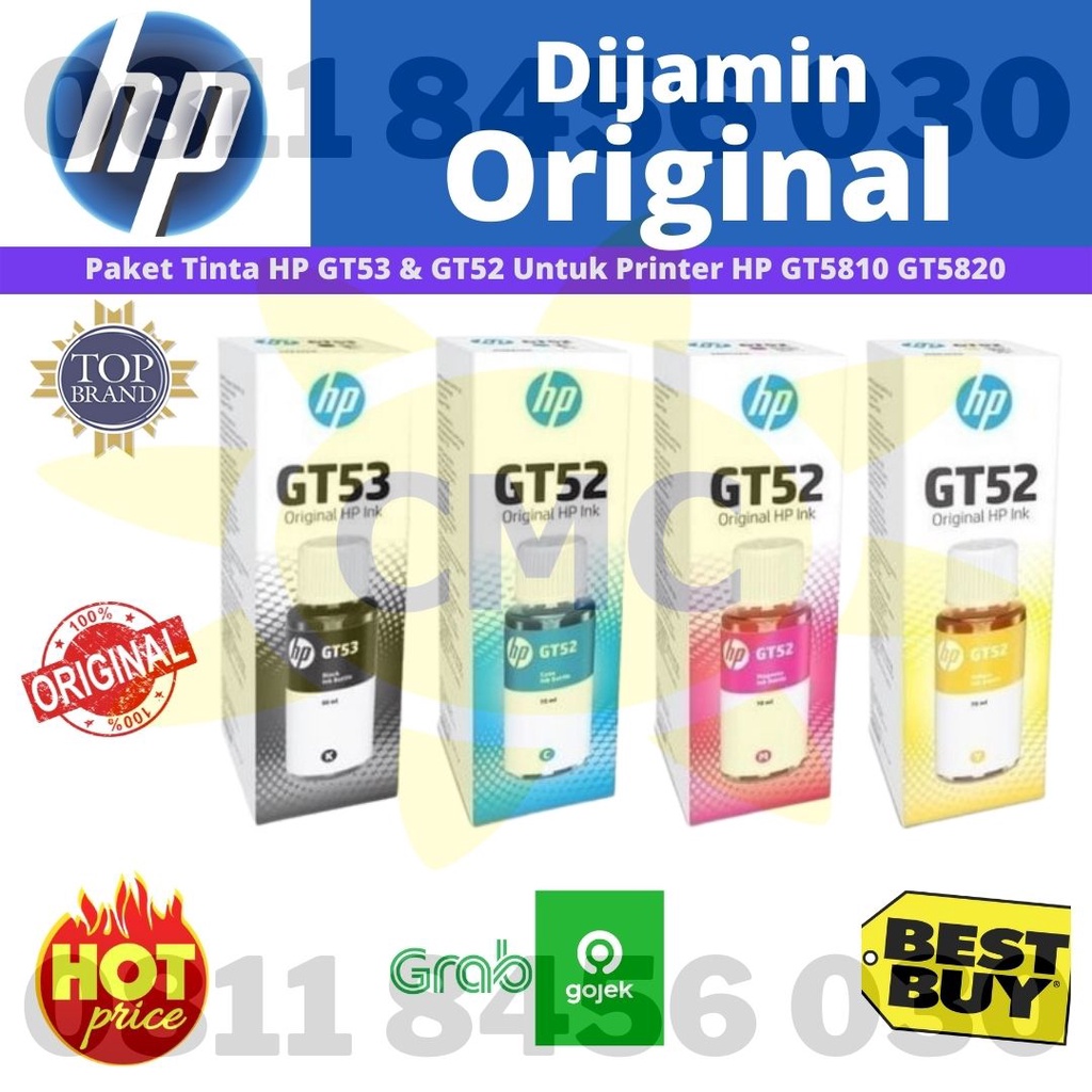 TINTA HP GT53 BLACK GT52 COLOUR ORIGINAL