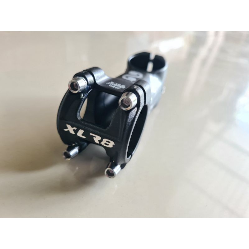 Stem Sepeda XLR8 Taiwan Panjang 8cm 80mm 80 mm Alloy Diameter 31.8 Oversize Alumunium 17 Derajat MTB Roadbike Road bike Mosso