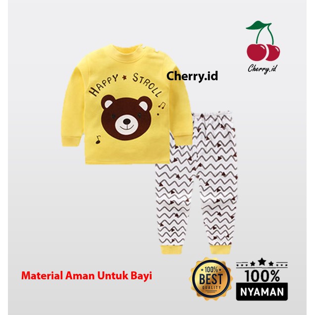 Cherry COD Baju Tidur Anak Import / Setelan Piyama Anak Import / Baju Anak Laki Laki / Baju Anak Perempuan PY56