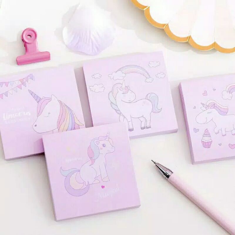 

Sticky Note Memo | Unicorn Pink