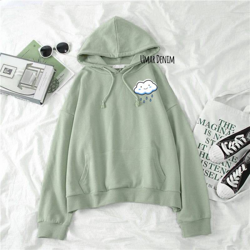 Hoodie Macha Oversize Wanita Dan Pria Ukuran Besar XL DAN XXL