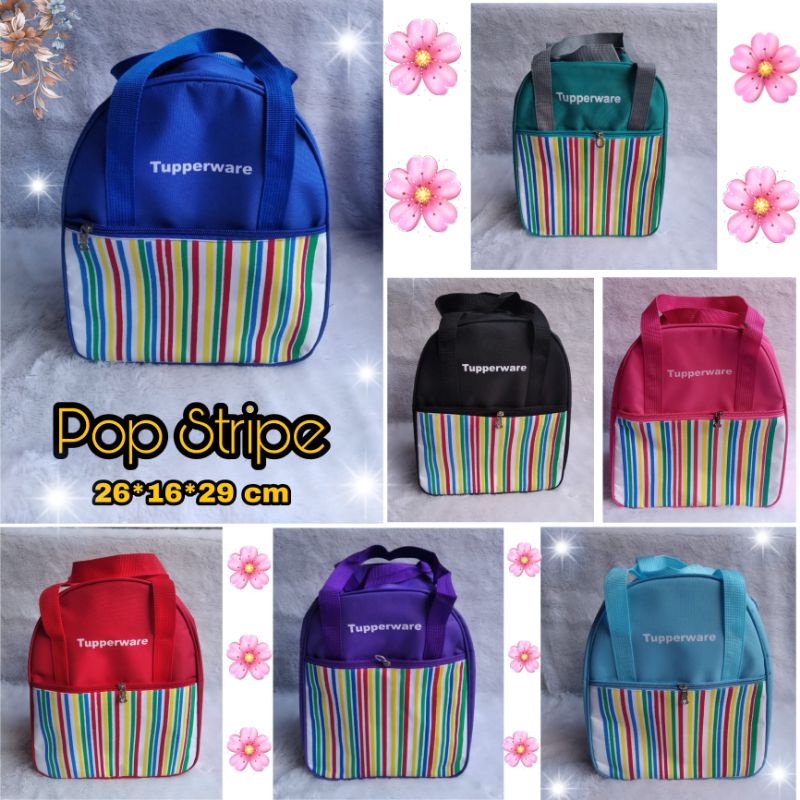 Tas bekal pop stripe/ pop stripe bag tupperware