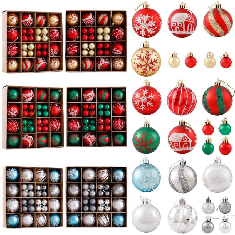 Christmas Home Decoration Products / 9 Balls/Box Christmas Painted Balls / Christmas Ornaments For Xmas Tree / Christmas Tree Decorations / Christmas Tree Decorative Pendant