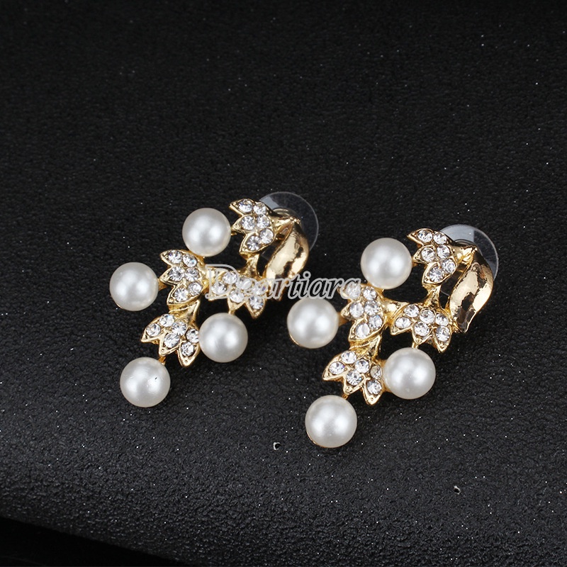 Fashion Luxury Pearl Necklace Earring Set Bridal Wedding Set